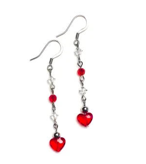 Lovely Heart Drop Earrings