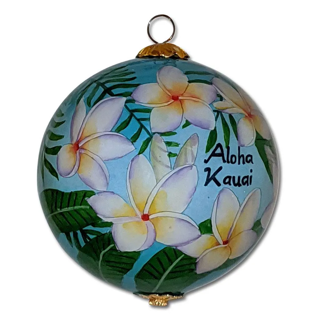 Lovely Plumeria Hawaii Ornament