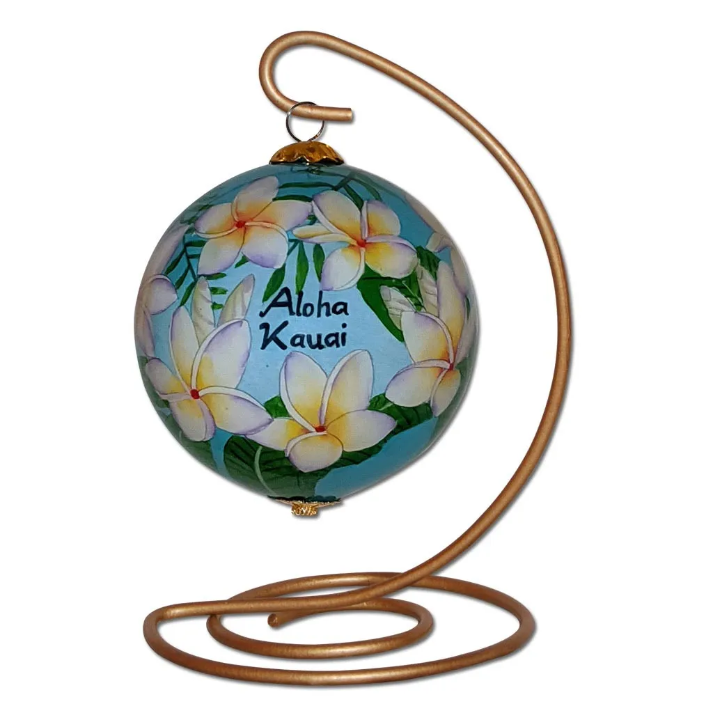 Lovely Plumeria Hawaii Ornament