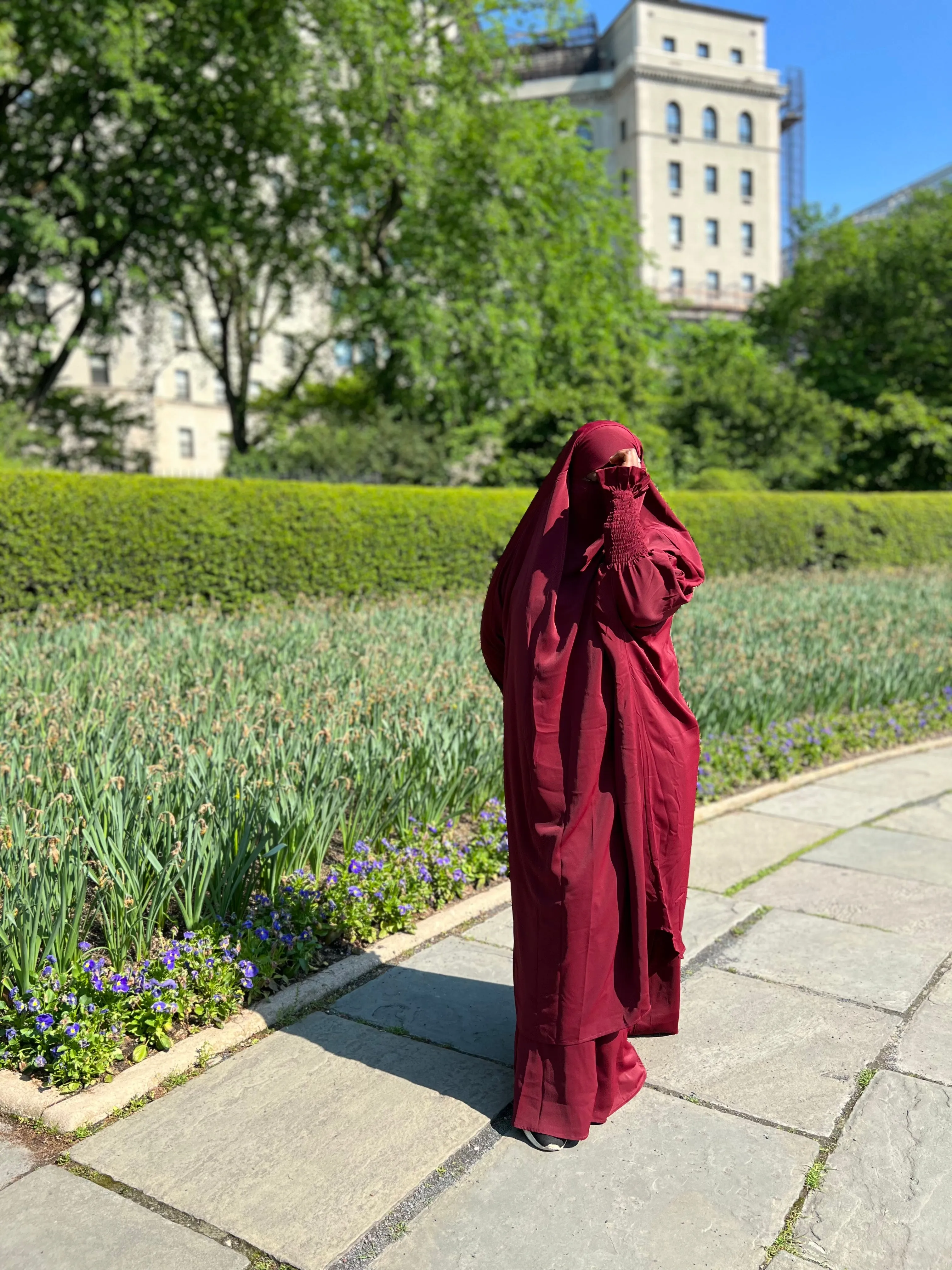Luxury 2 pieces jilbabs - Maroon