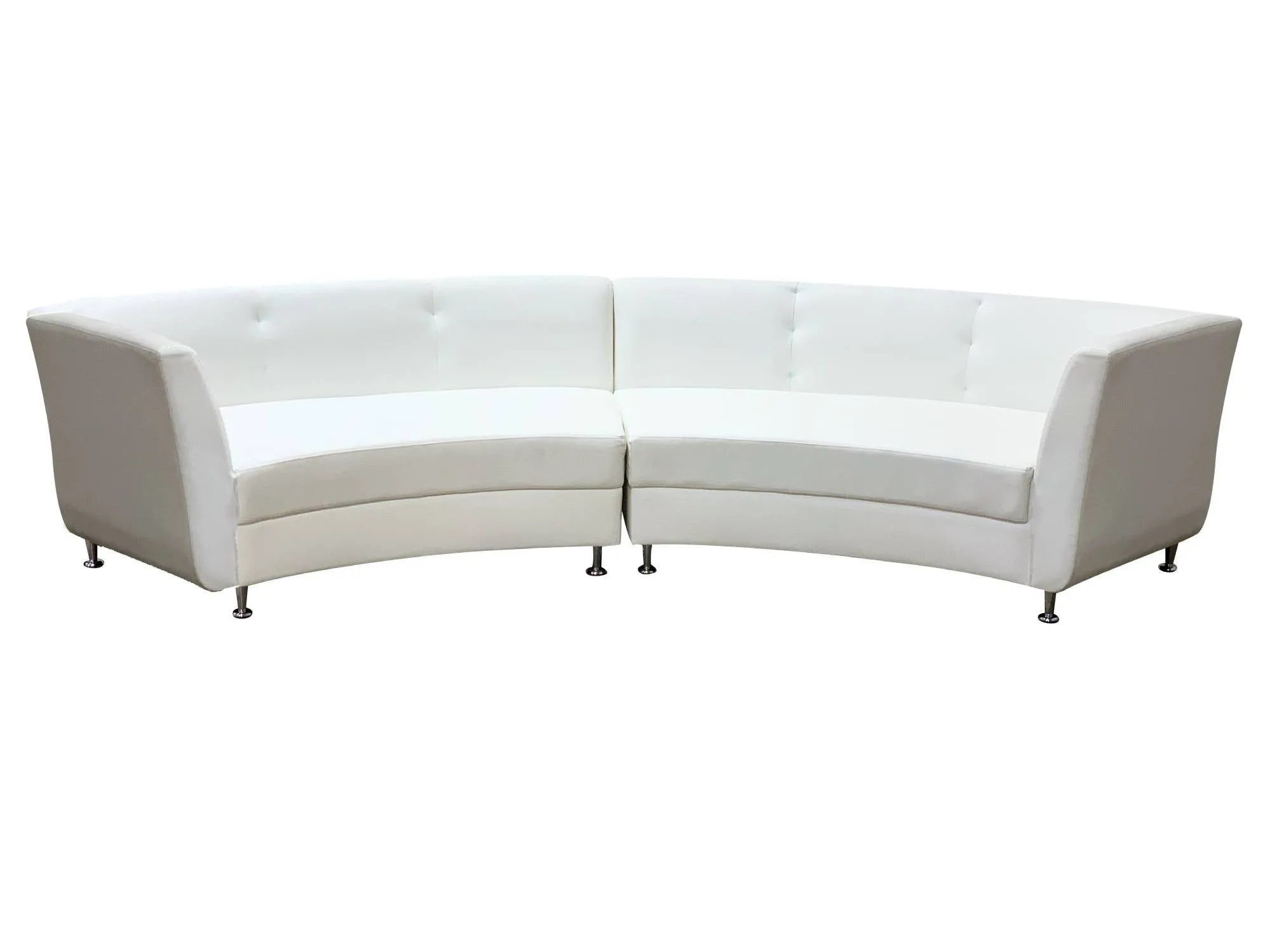 LUXURY 2PC CURVED SOFA - WHITE