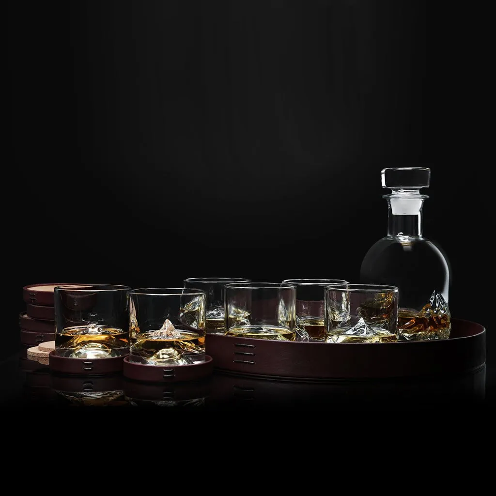 Luxury Crystal Whiskey Peaks Set