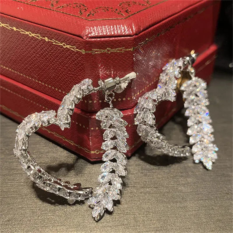 Luxury Heart-Shaped Leaf Earrings for Women