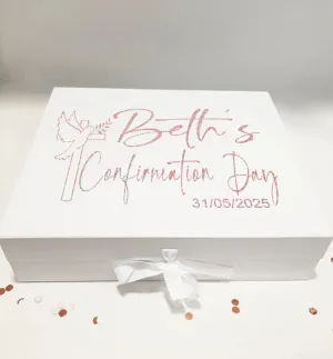 Luxury Personalised Confirmation Gift Box Script design