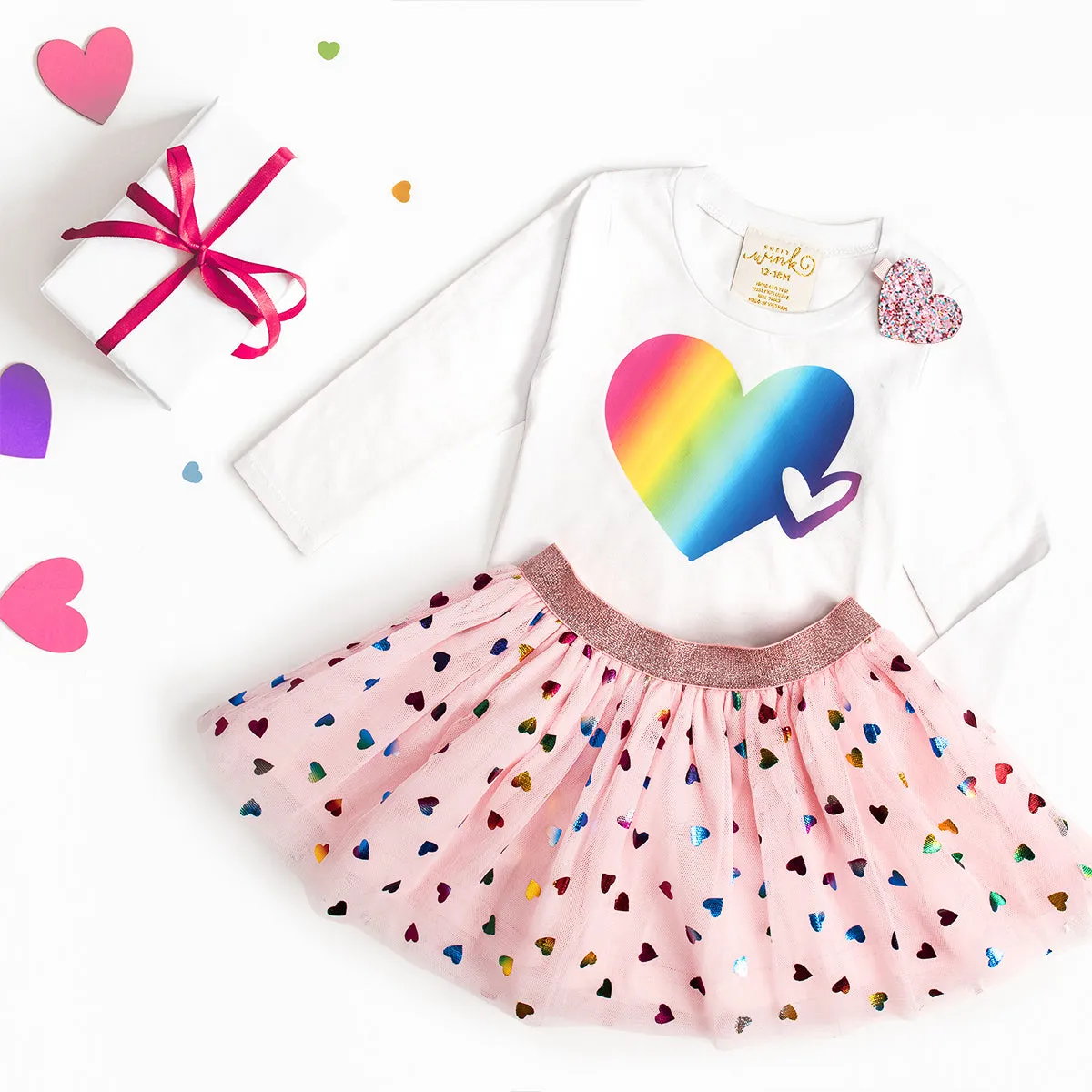 Magical Heart L/S White Bodysuit