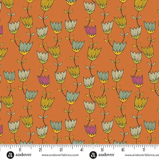 Makower Fabrics | Winged Garden | Tender Twigwork | Sunlit Siesta