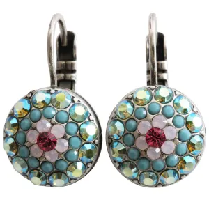 Mariana "Summer Fun" Silver Plated Round Pavé Crystal Earrings, 1141 3711