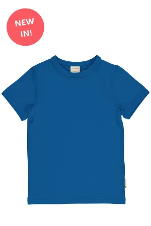 Maxomorra Organic Children's Top Solid Blue