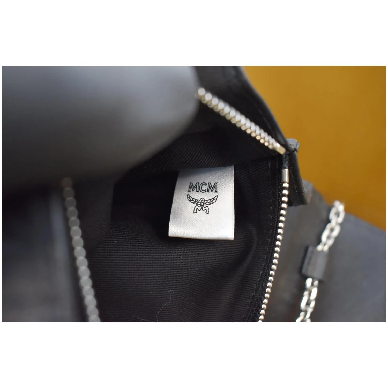 MCM Millie Flap Visetos Wallet On Chain Black