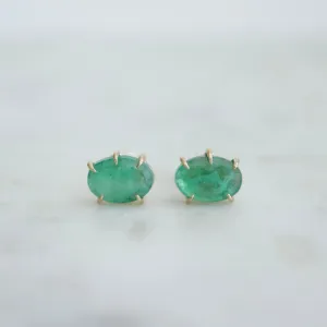 Meadow Grass Emerald Vanity Studs