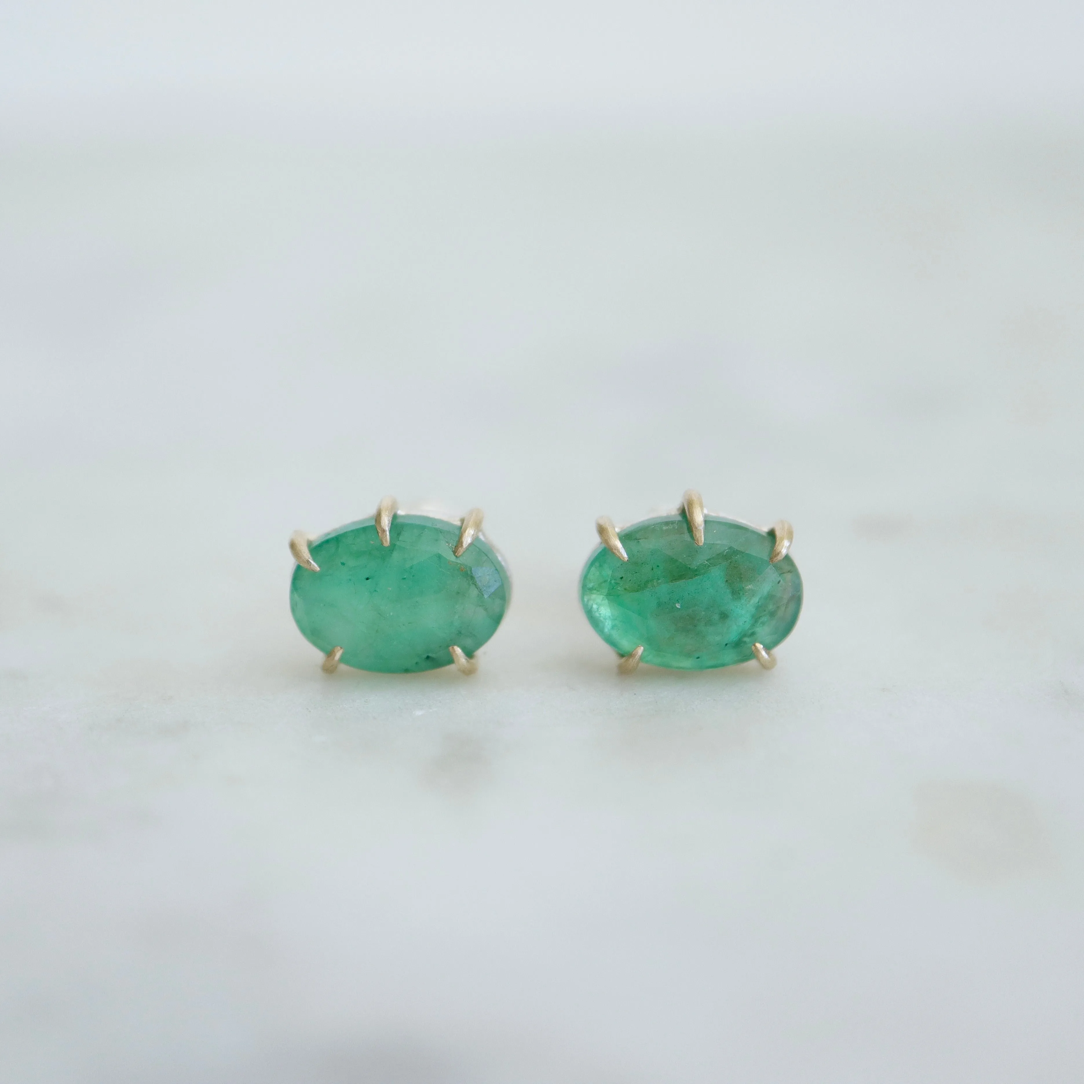 Meadow Grass Emerald Vanity Studs