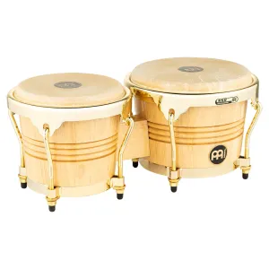 Meinl Wood Series Bongo in Natural with Gold Hardware - 6 ¾"   8"