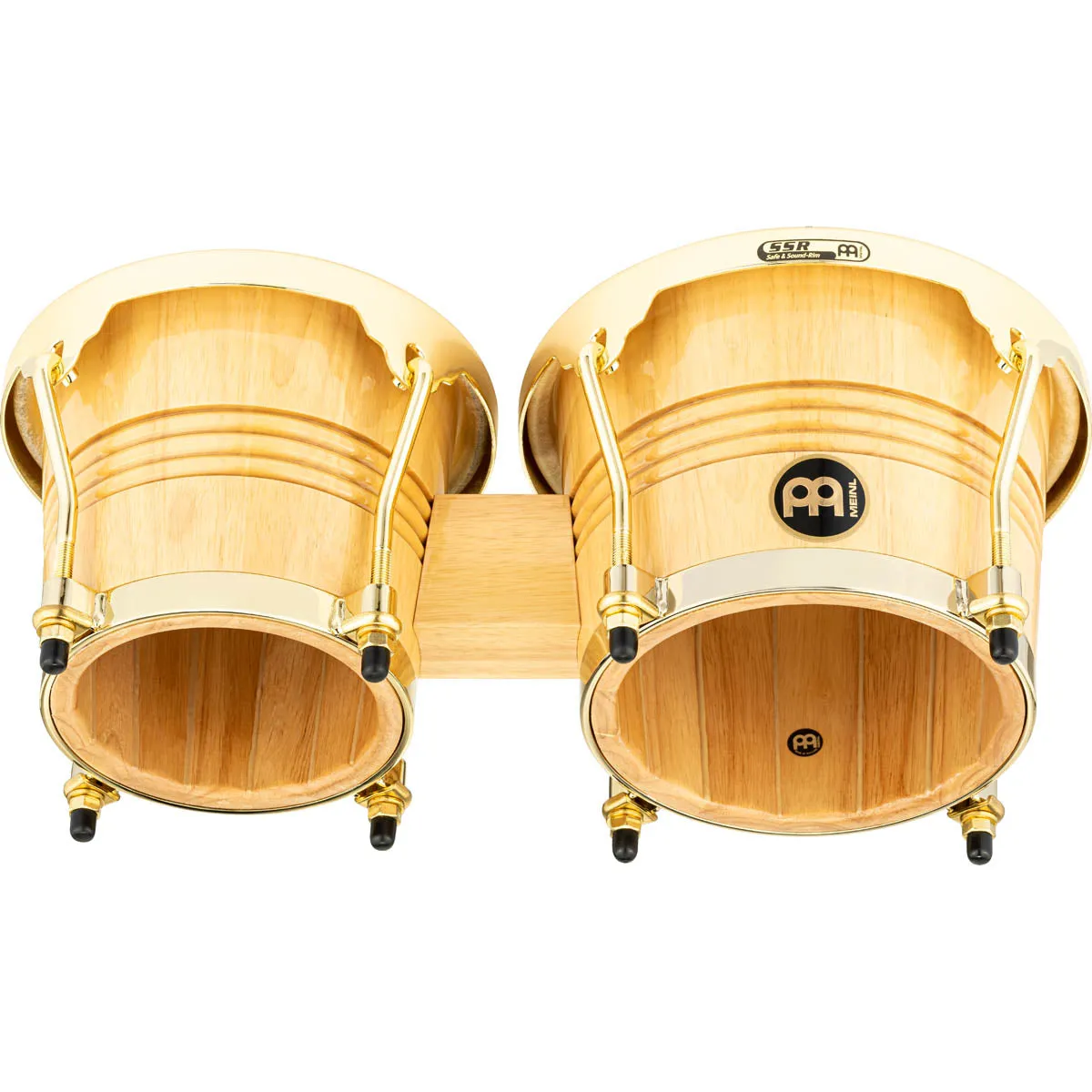 Meinl Wood Series Bongo in Natural with Gold Hardware - 6 ¾"   8"