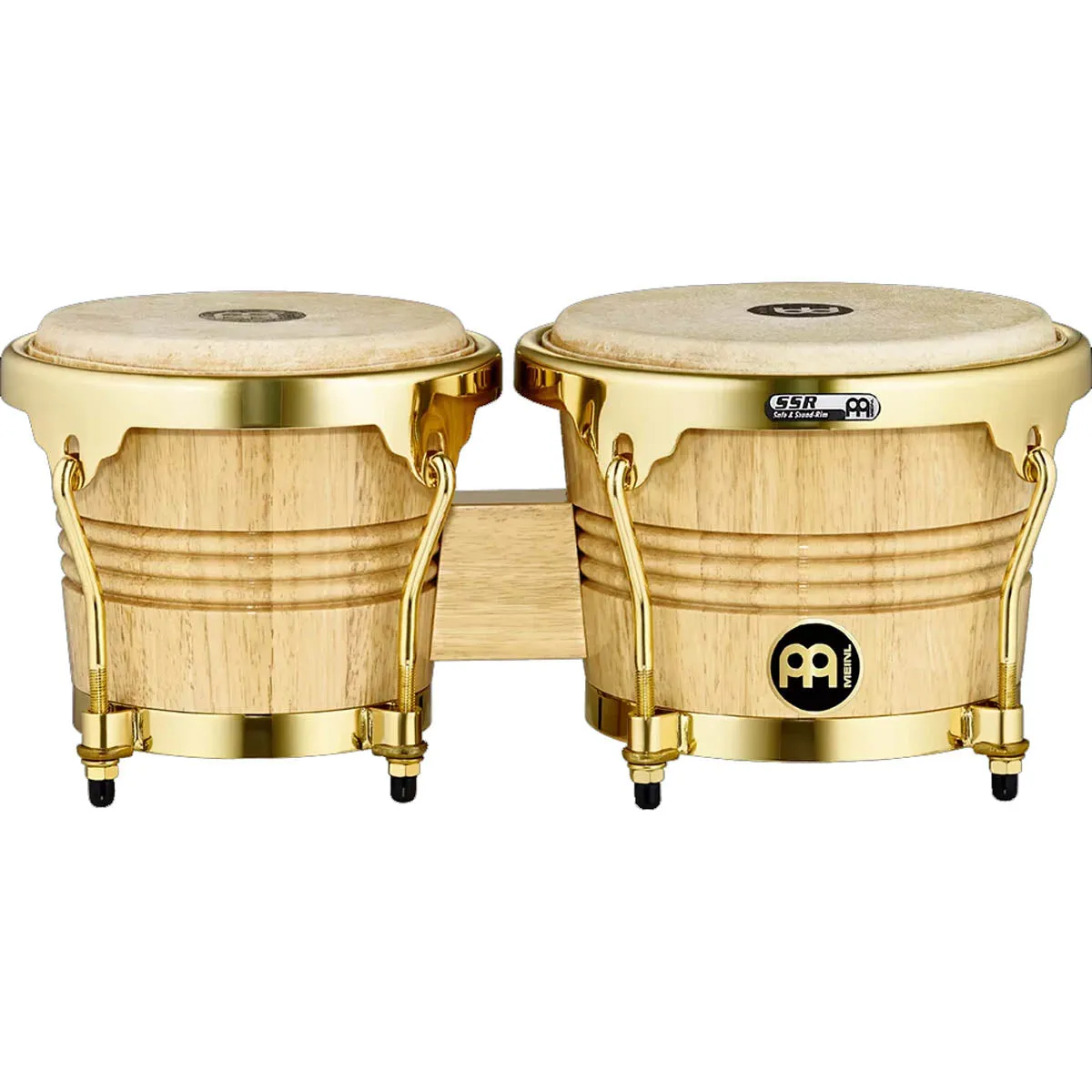 Meinl Wood Series Bongo in Natural with Gold Hardware - 6 ¾"   8"