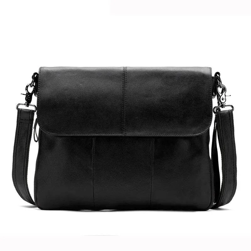 Men's Leather Crossbody Bag Casual Waterproof Sling Oil Wax