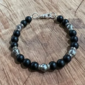 Men’s Sterling and Black Onyx Bracelet