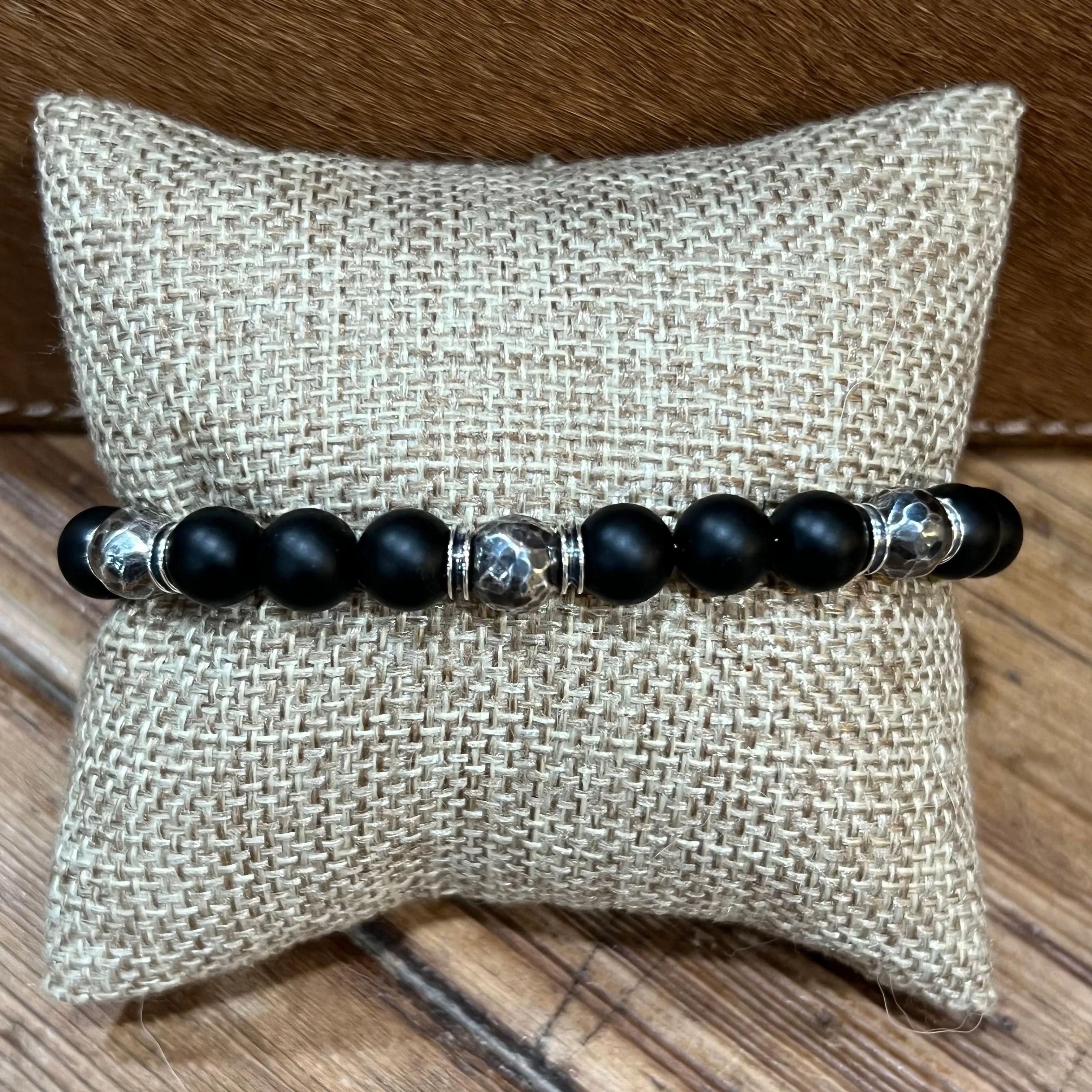 Men’s Sterling and Black Onyx Bracelet
