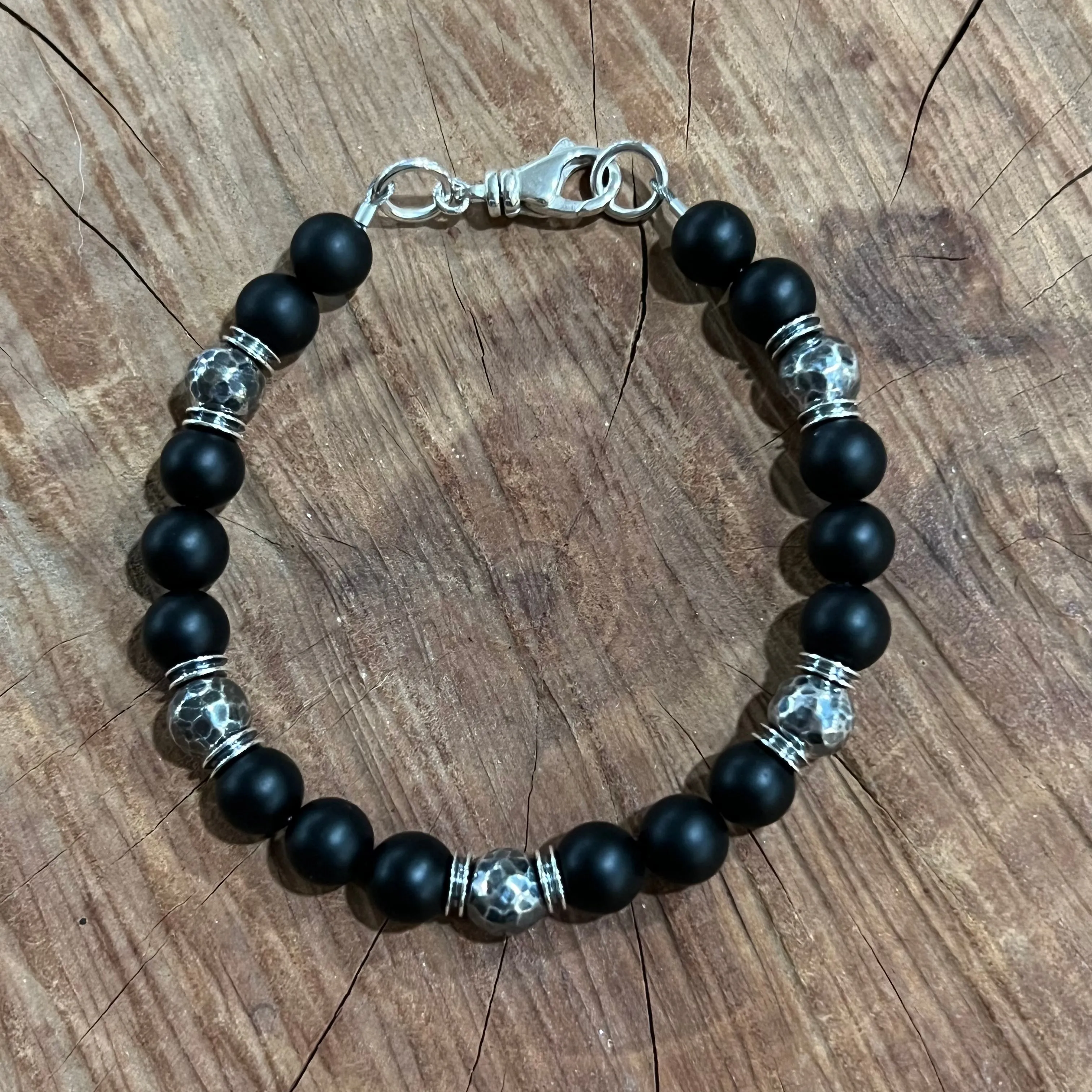 Men’s Sterling and Black Onyx Bracelet