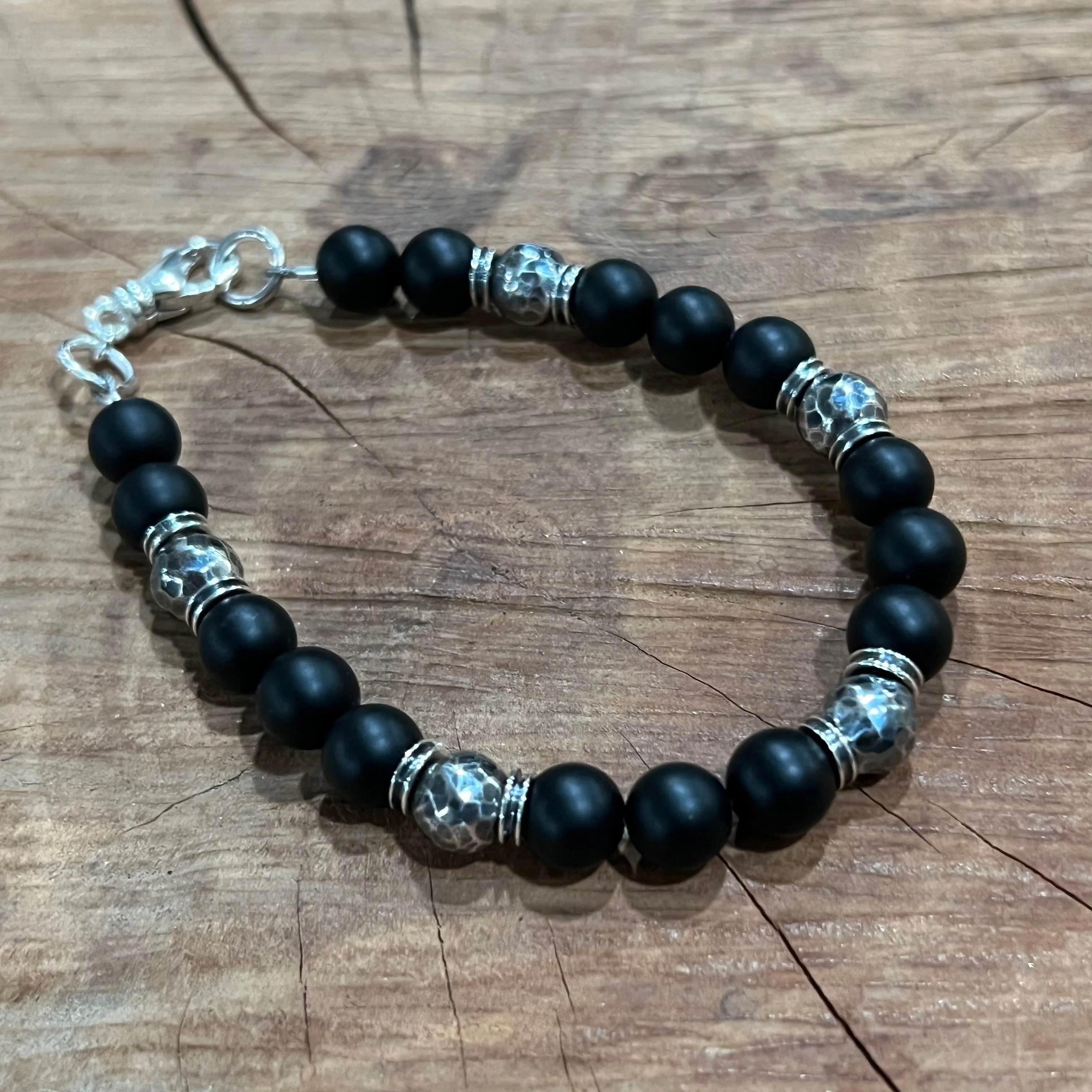 Men’s Sterling and Black Onyx Bracelet