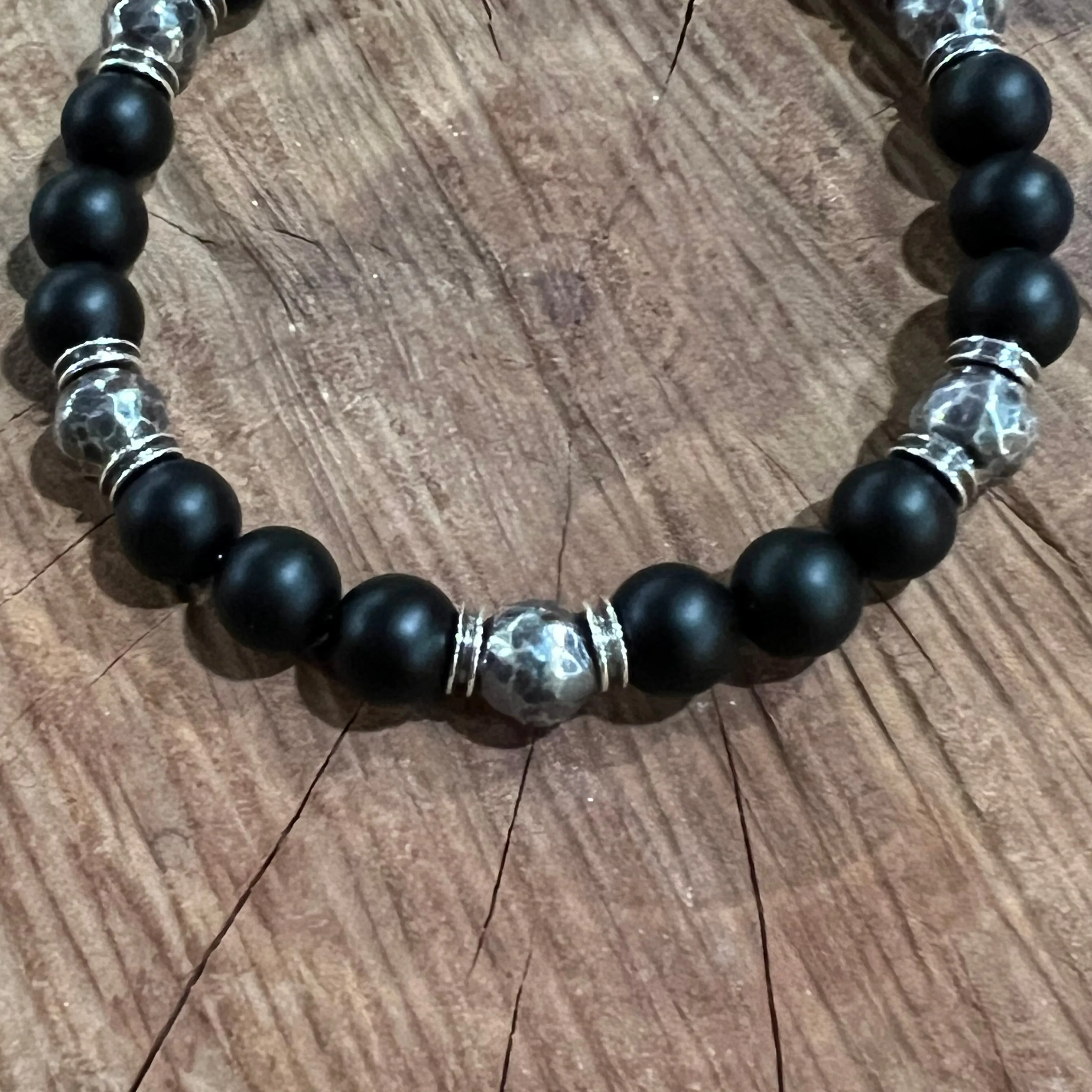 Men’s Sterling and Black Onyx Bracelet