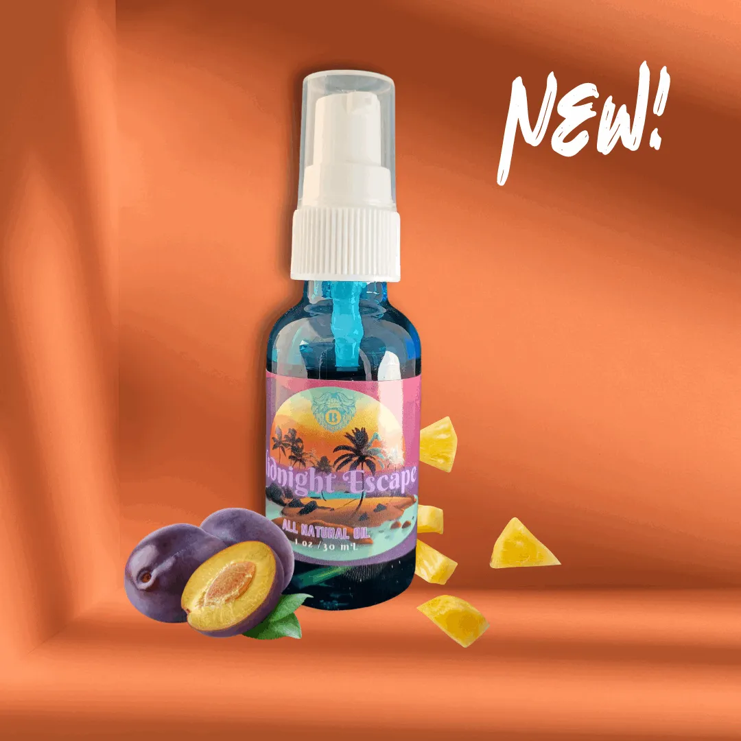 Midnight Escape- Beard Oil - Juicy Peach Sweet Plum Earthy Patchouli