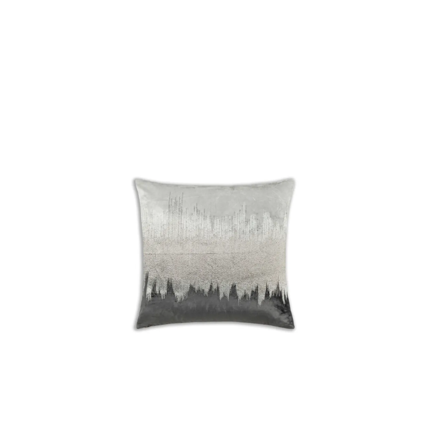 MIRA GREY SILVER VELVET PILLOW