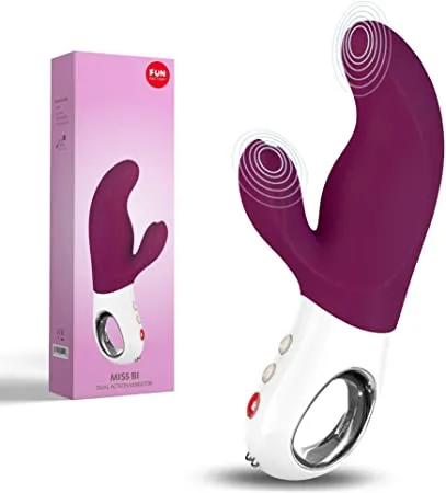 Miss Bi G-Spot Rabbit Vibrator - Dual Motors, Curved Shaft, Waterproof