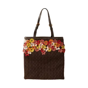 Miu Miu Brown Flower Mini Bag