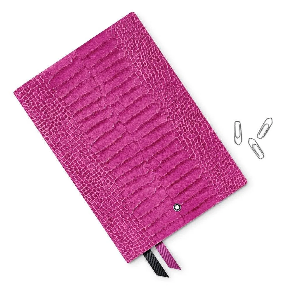 Montblanc Notebook Block Notebook 146 with Print Print Crocodrillo Fuchsia Luxury Chancellery 118028