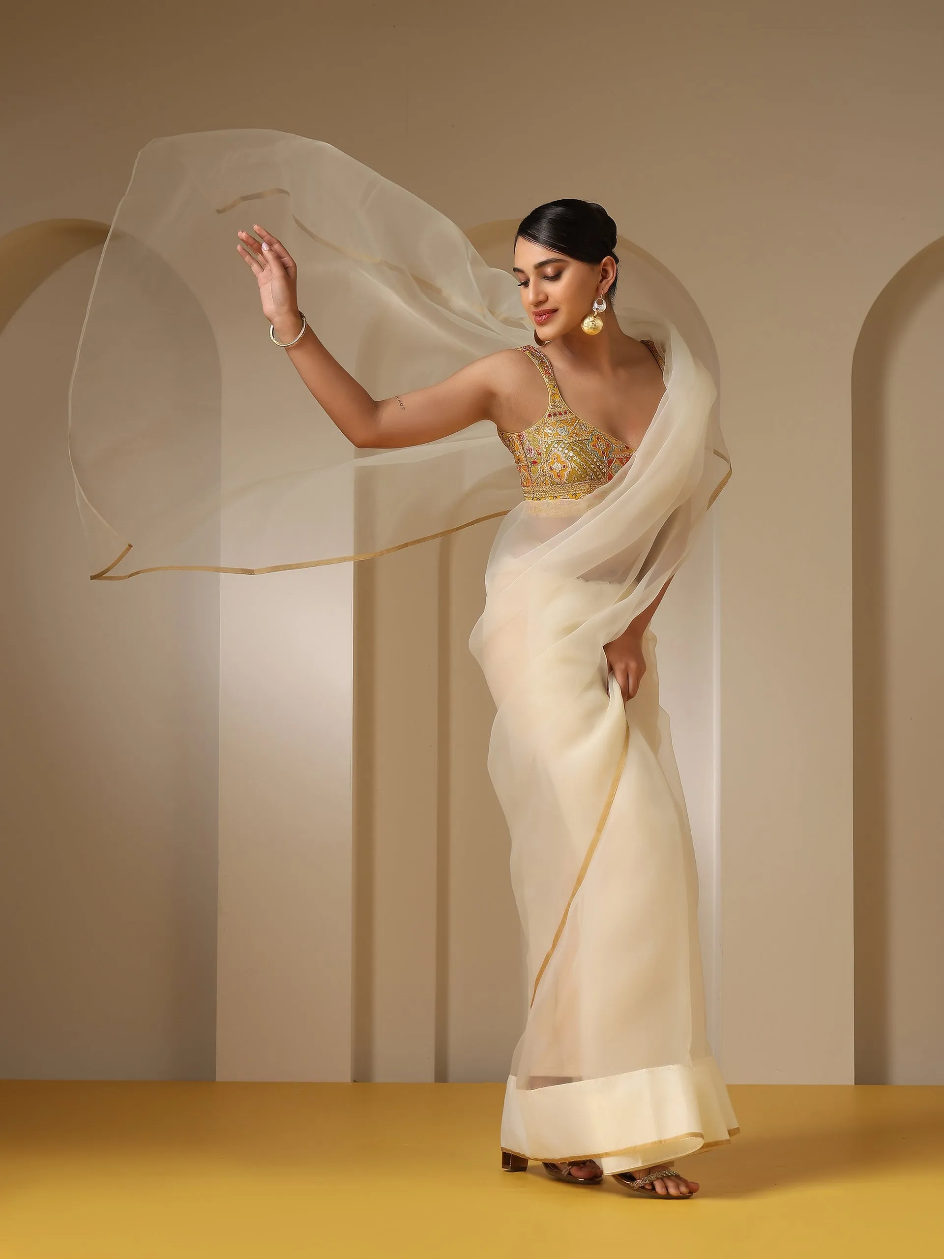Morning Dew Organza Cloud Saree