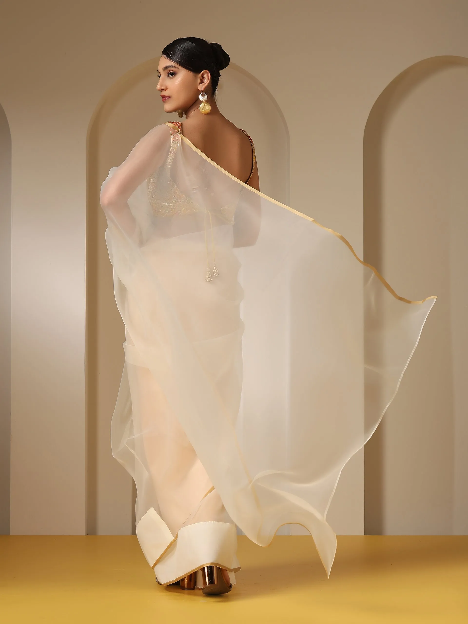 Morning Dew Organza Cloud Saree