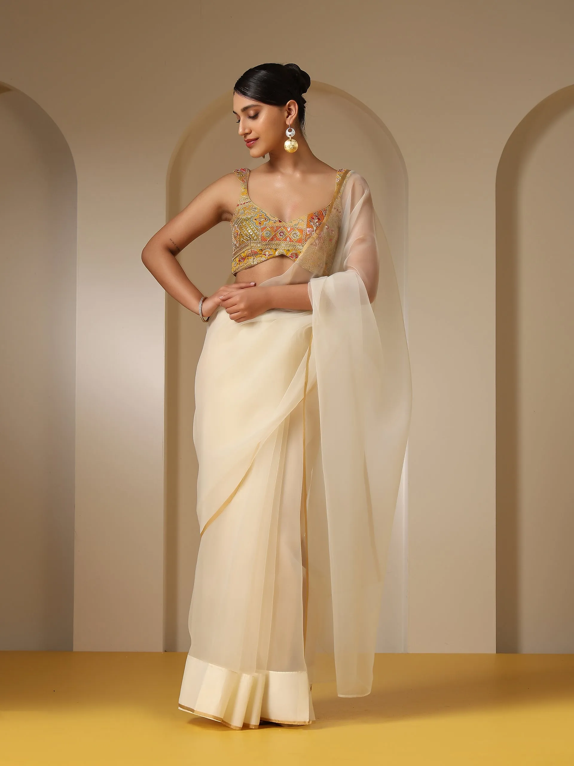 Morning Dew Organza Cloud Saree