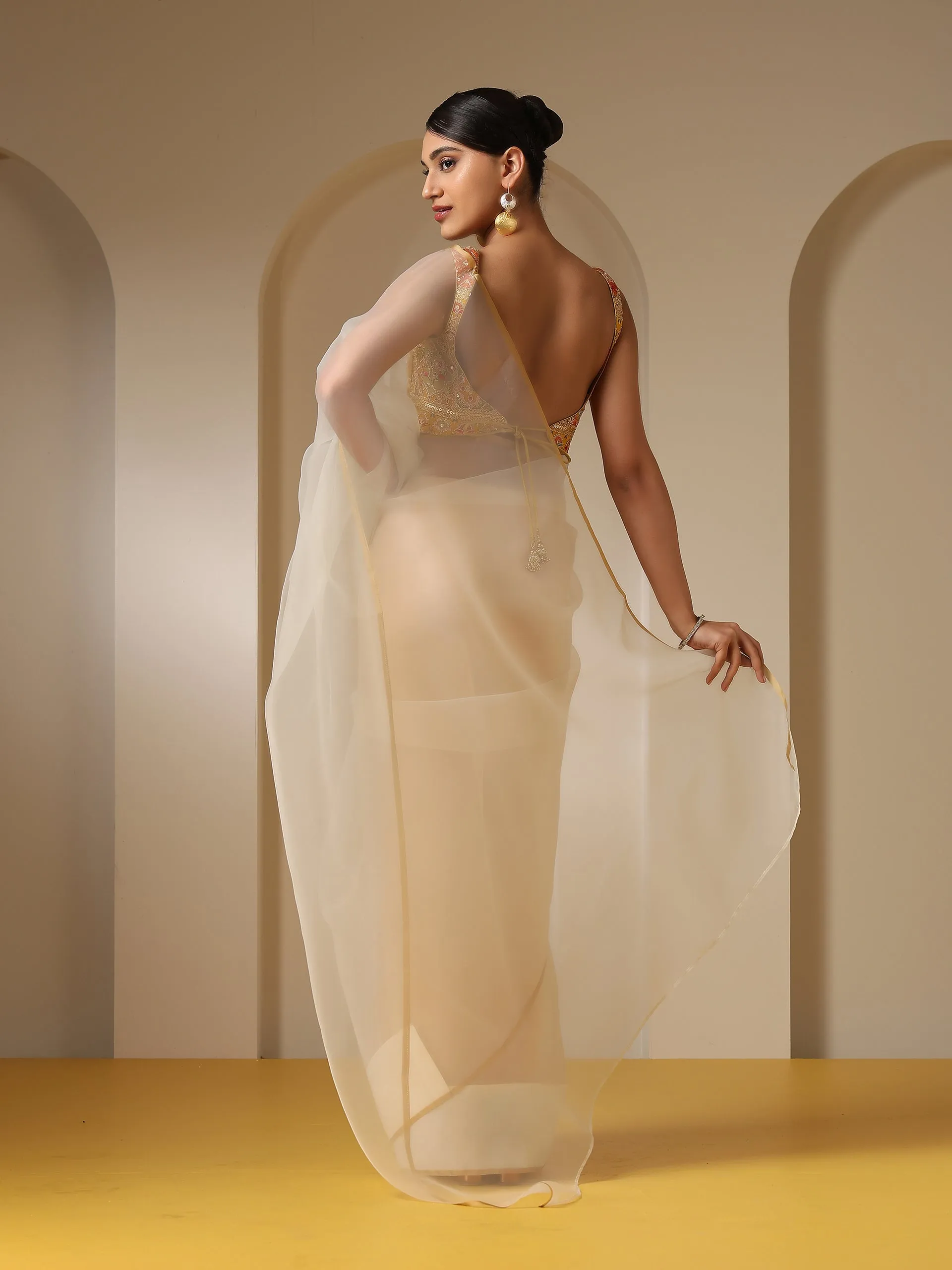 Morning Dew Organza Cloud Saree