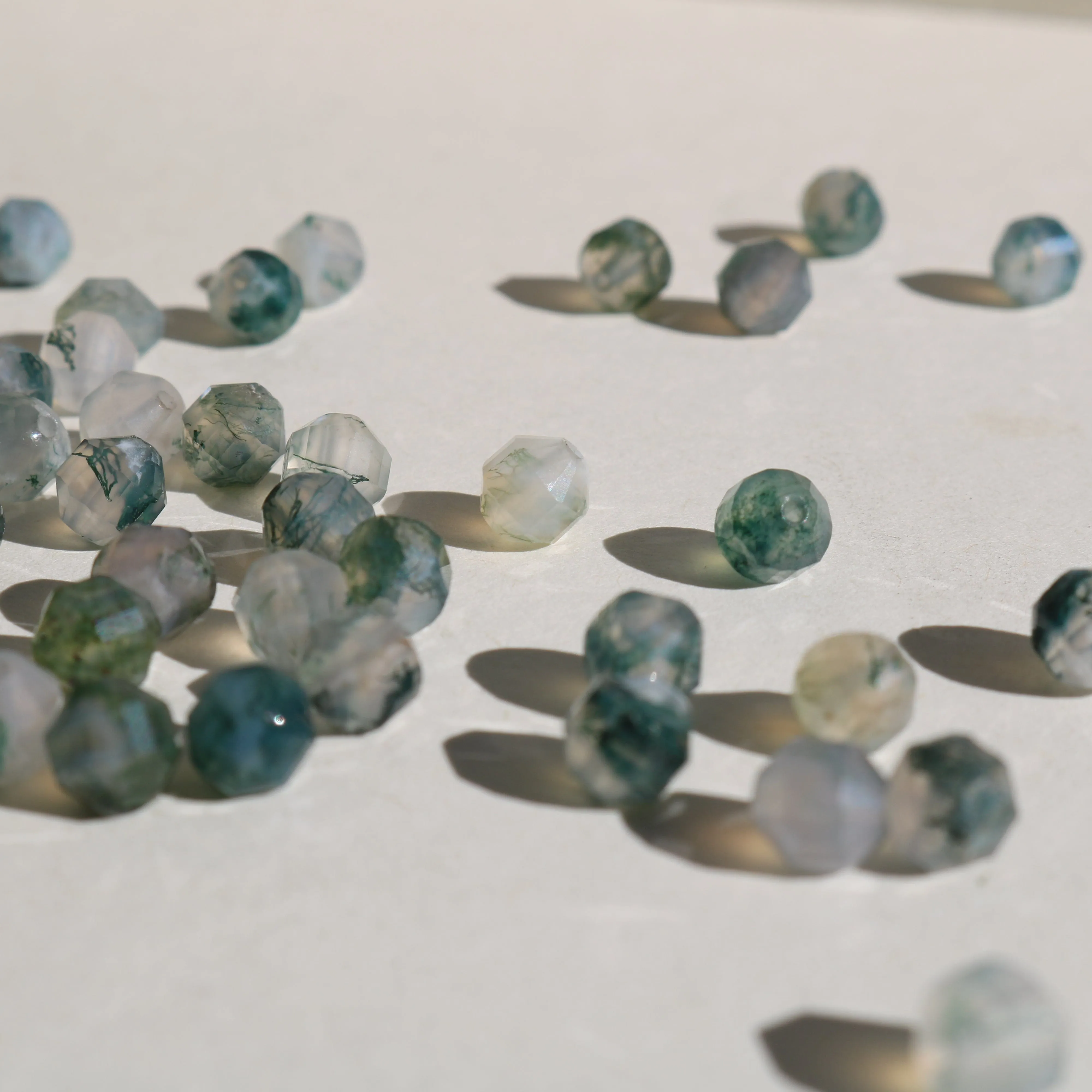 MOSS AGATE 5 STONE NECKLACE