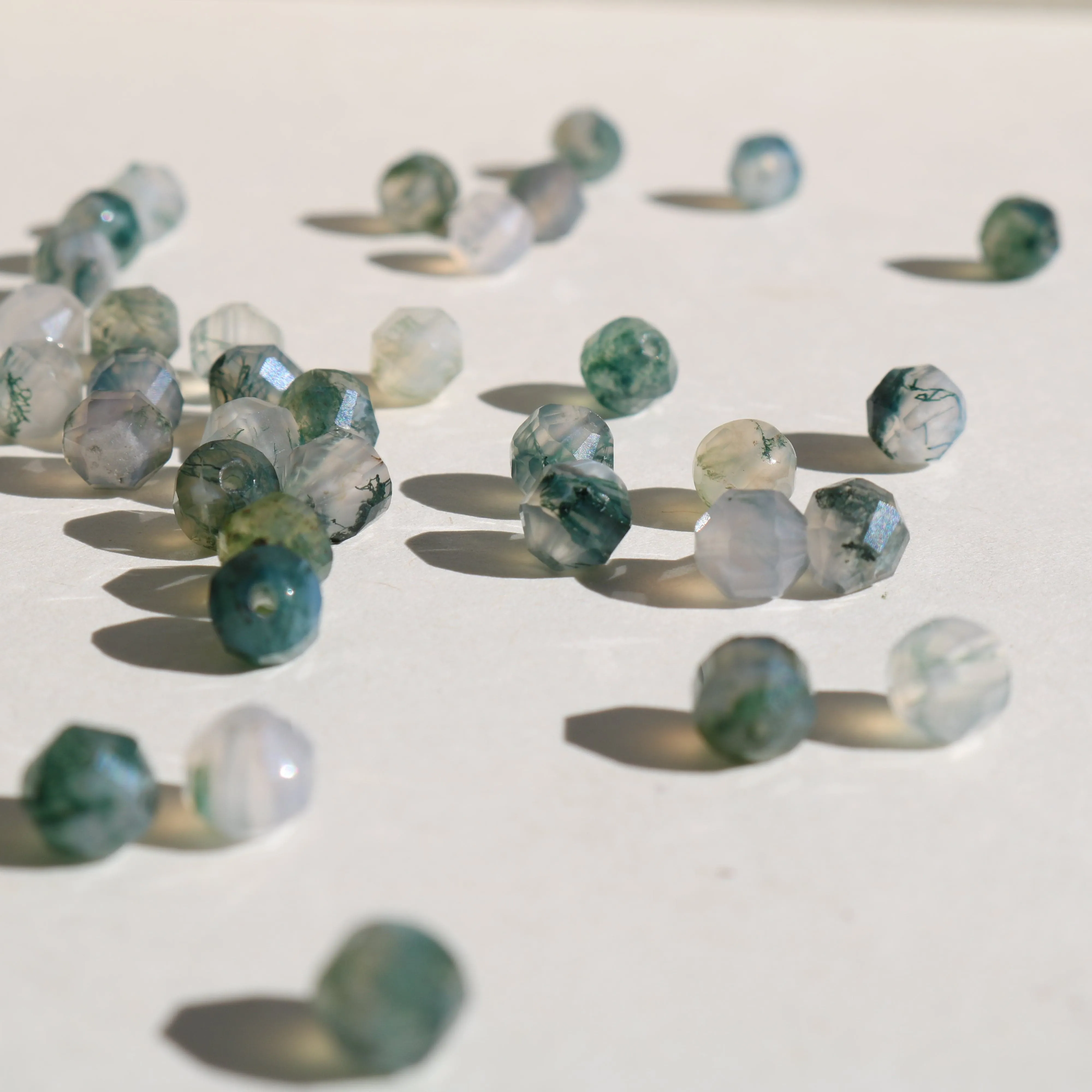 MOSS AGATE 5 STONE NECKLACE