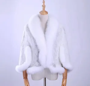 Ms. Diamond White Mink Shawl