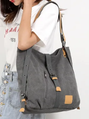 Multi-function Strap Decor Tote Shoulder Bag