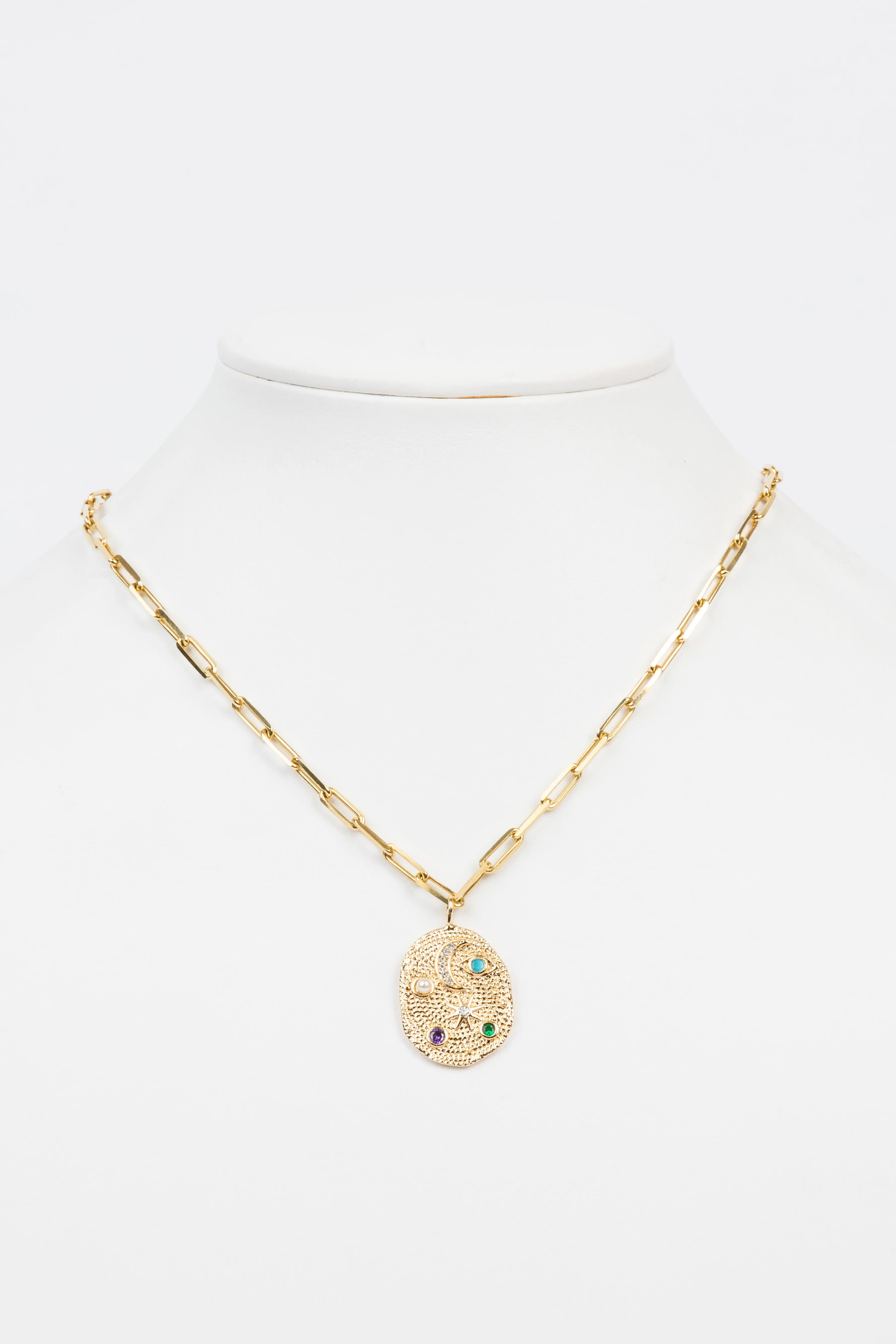Multi Gem, Vermeil Necklace