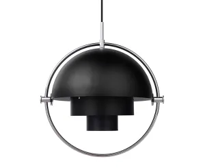 Multi-Light Pendant - Chrome / Black Semi Matte