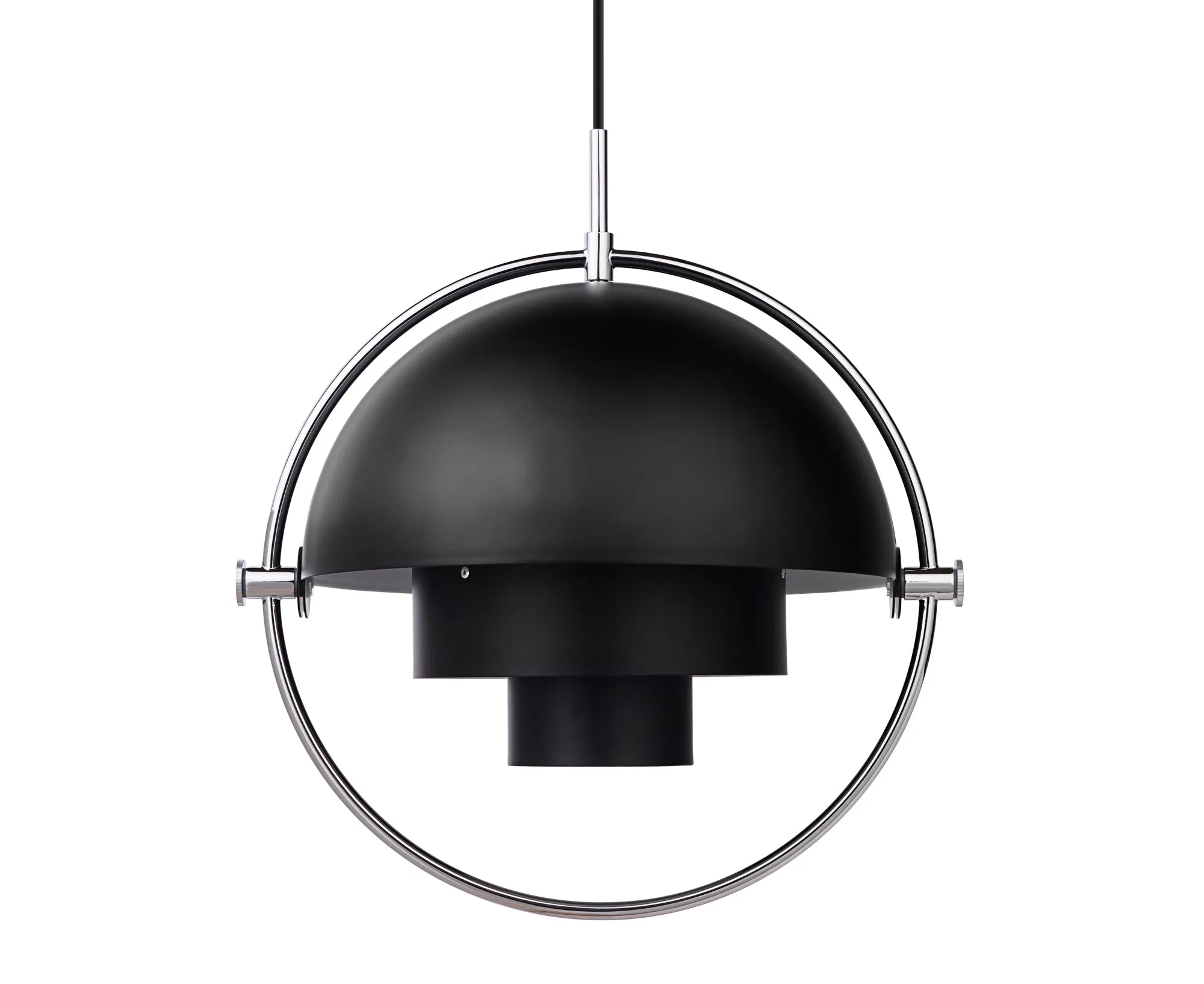 Multi-Light Pendant - Chrome / Black Semi Matte