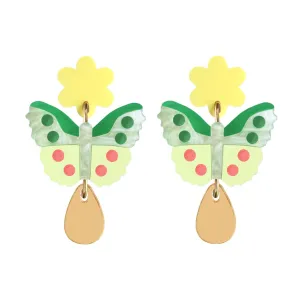 Natalie Lea Owen - Butterfly Flower Dangle Earrings