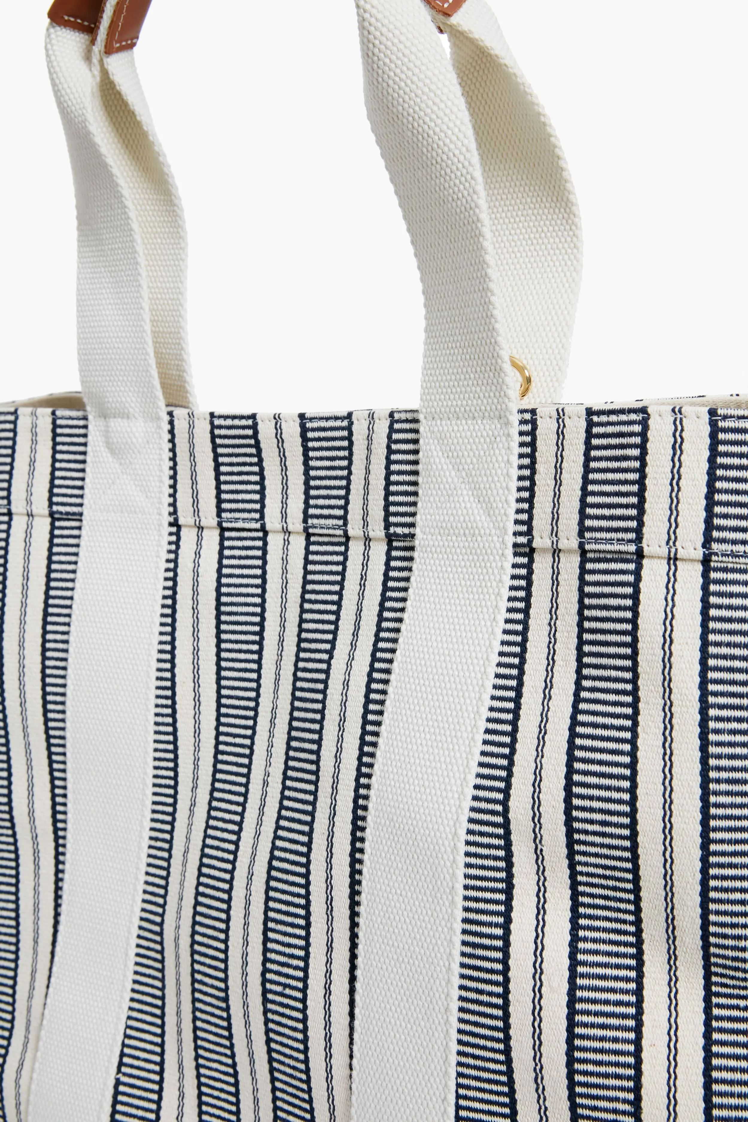 Navy Parcours L City Stripes Tote