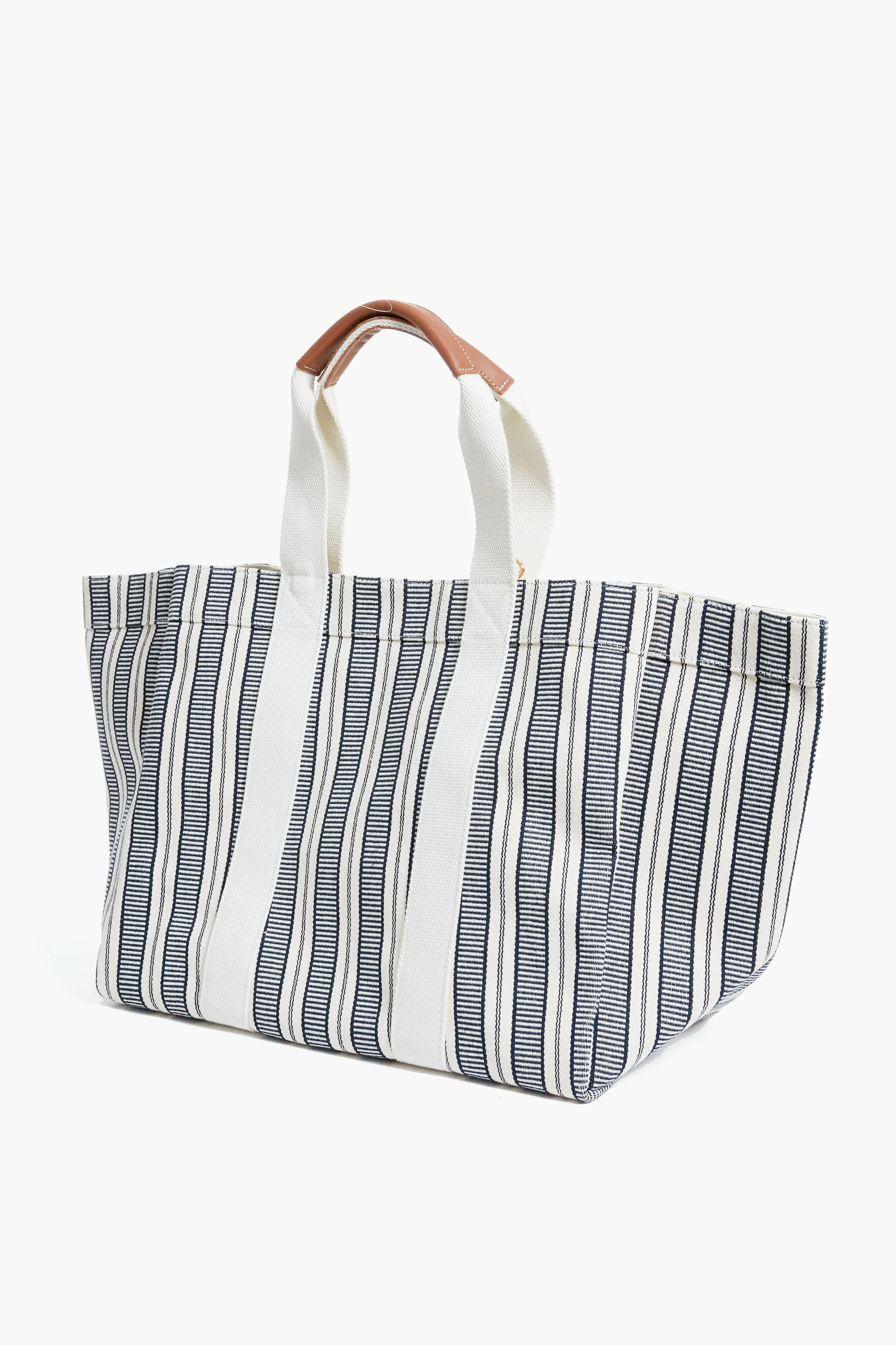 Navy Parcours L City Stripes Tote