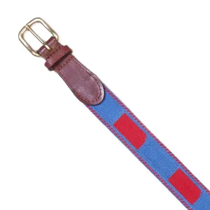 NEEDLEPOINT AND LEATHER BELT