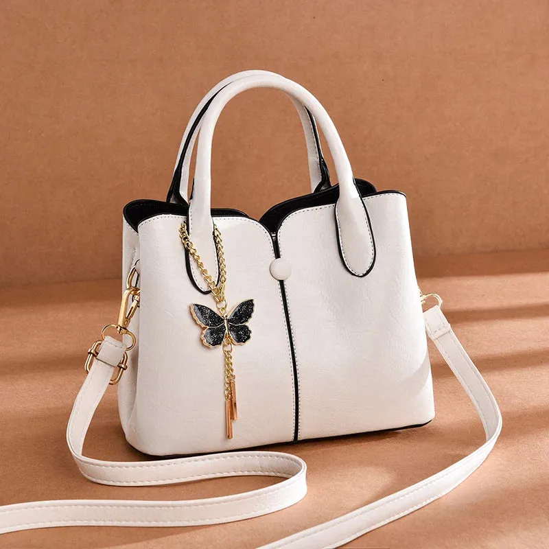 New 2023 Vintage Butterfly Leather Women Handbag Handmade Shoulder Bags For Luxury Bag Woman Women's Handbag