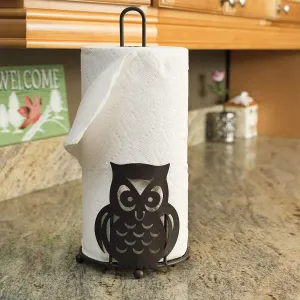 New Home Basics Owl Paper Towel Holder, Bronze! Retails $53 