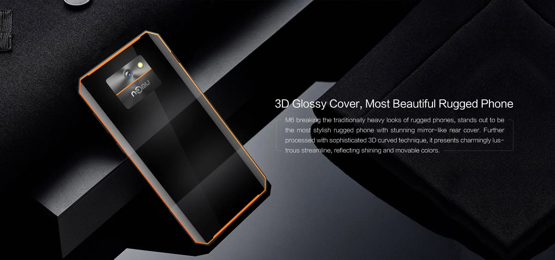 Nomu M6 smartphone 5.0"" 2GB 16GB MTK6737T Android 6.0 13.0MP 1280x720 3000mAh IP68 Waterproof Mobile Phone orange