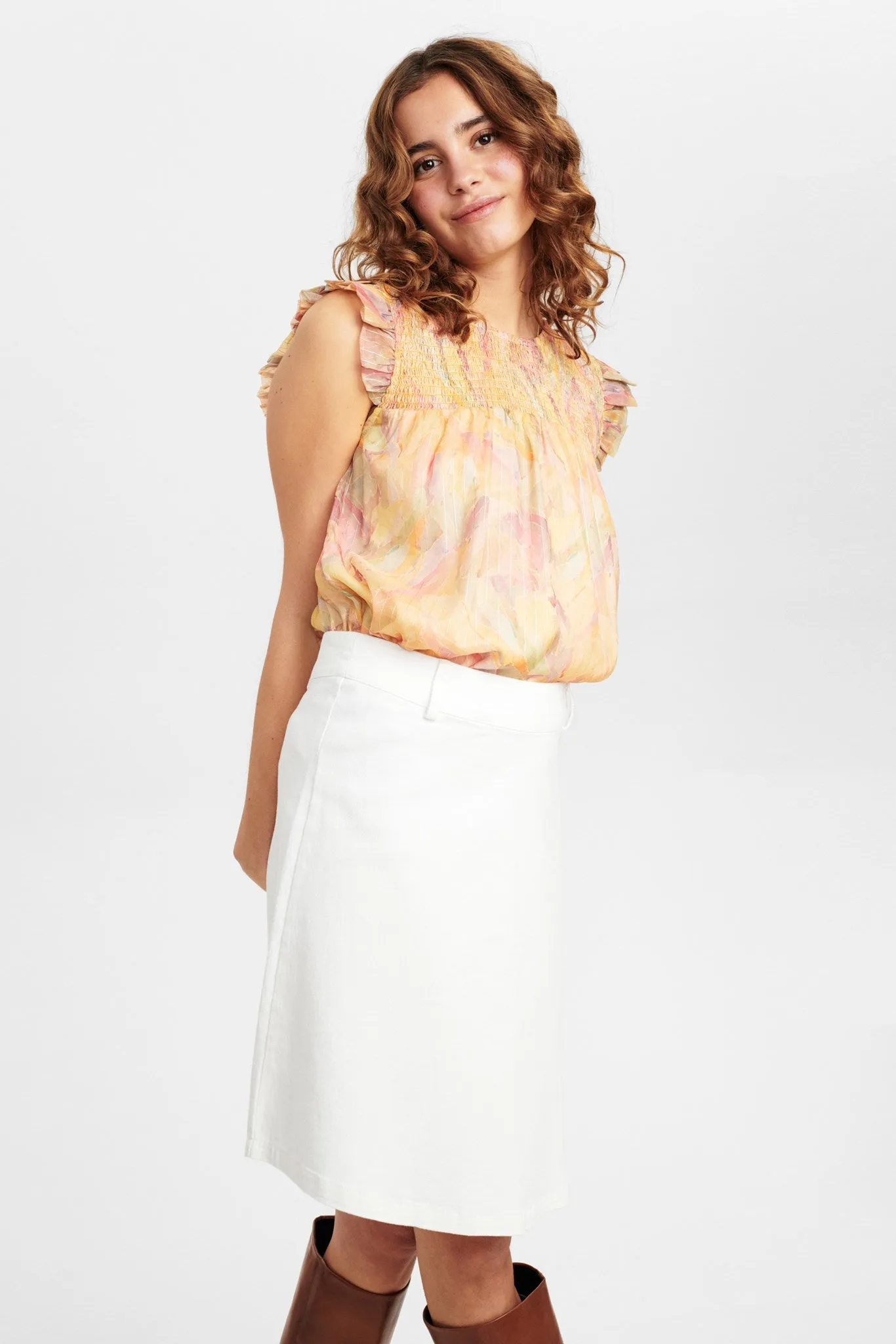 NUCARLISLE SKIRT - Bright White