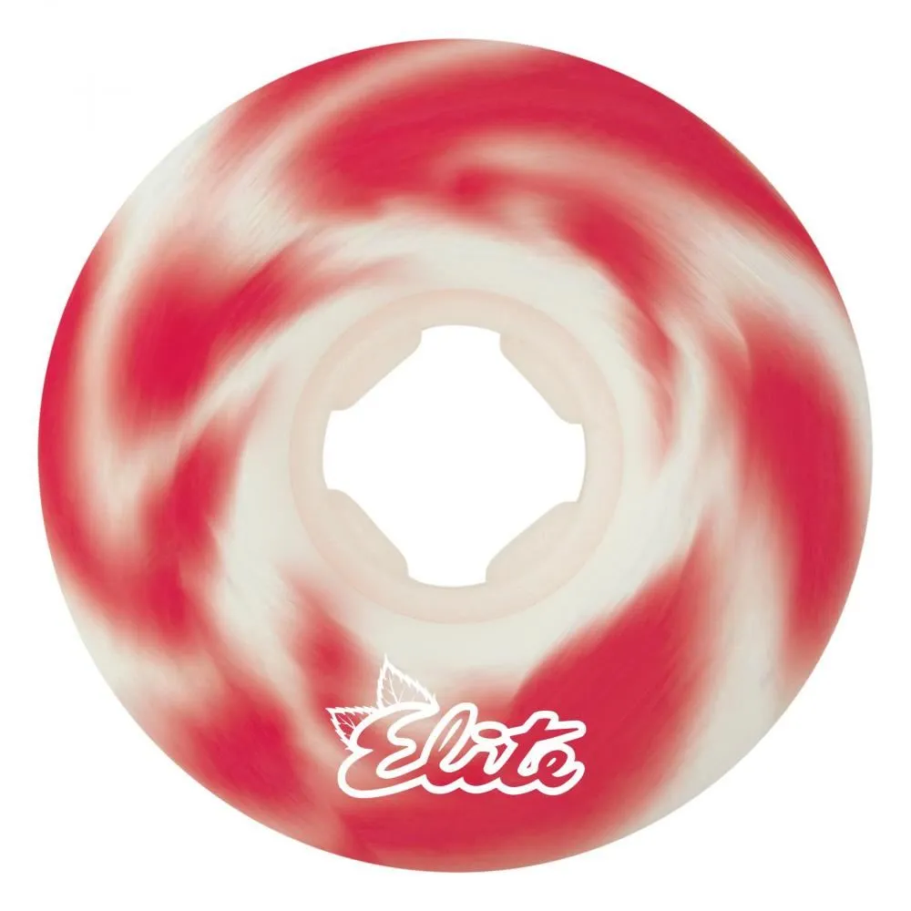 OJ Elite Skateboard Wheels Erick Winkowski Mushroom Elite - White / Red Swirl