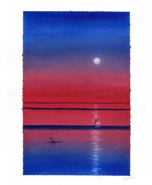 One Lovely Evening. Original signed illustration